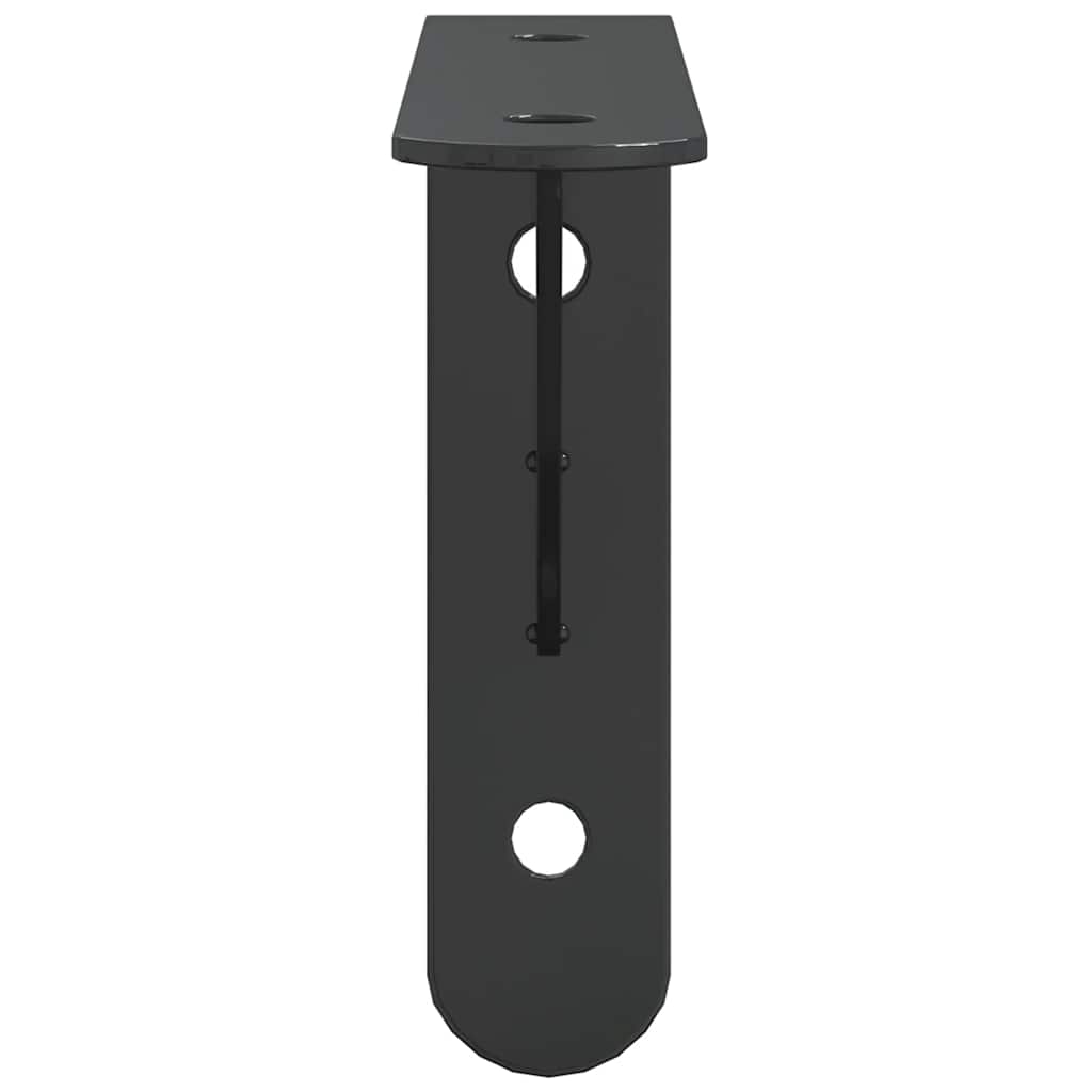 Shelf Brackets 4 pcs 15 x 2.5 x 11.5 cm Black Stainless Steel