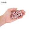 7 Pcs White Red Lotus Flower  Metal Dice Solid Metal Polyhedral Dice Set Suitable for Role-Playing RPG  Board Game Card Game