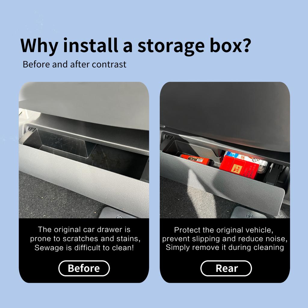 SMABEE for Toyota Alphard Verfire 40 Series 2024 2024 Underseat Storage Box TPE Second Row Seat Lower Tray Organizer Accessories