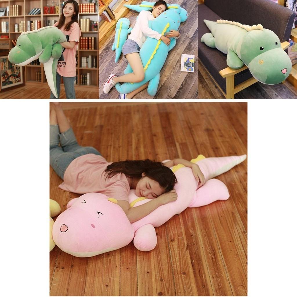 Adorable Dinosaur Stuffed Toy Plush Doll For Girls Comforting Home Decor Pillow