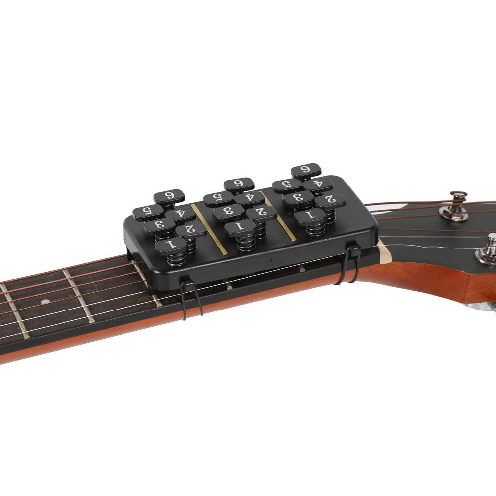 One-Key Guitar Chord Practice Device for Finger Strengthening On Wooden Folk Guitar