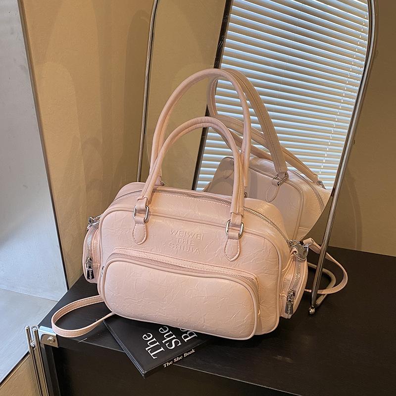 

Новый тренд, универсальная однотонная сумка-локомотив большой вместимости через плечо, женская