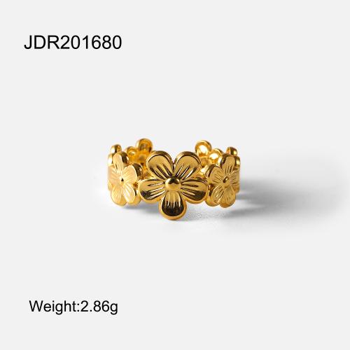Wholesale Twisted Link Chain Open Rings Stainless Steel Jewelry  Gold Plated Adjustable Finger Rings For Women Party Gift