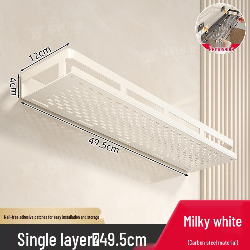 Luxuriöses Wandmontiertes Badezimmerregal mit Stanzfreien Aufbewahrungsstangen