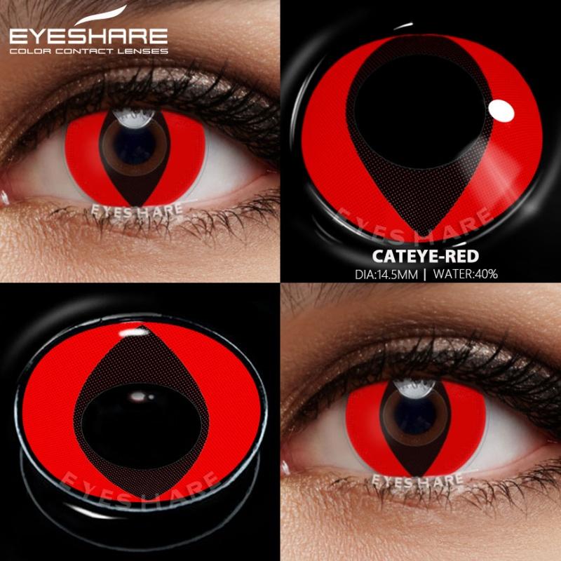 2pcs Halloween Colorful Contact Lenses for Eyes Anime Cosplay Eye Lenses Multicolored Lenses White Lenses Blue Eye Lens