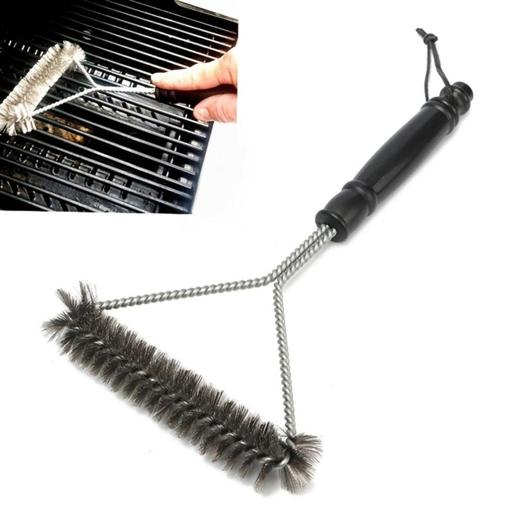 Barbecue Grill Cleaning Brush, Stainless Steel Bristles, Non Stick Pot Cleaning Brush, Barbecue Accessories