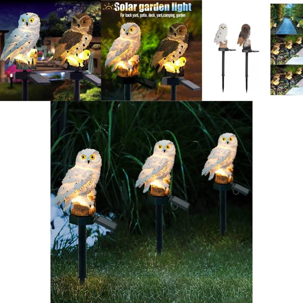 Owl Shaped Solar Led Garden Light With Waterproof Design For Outdoor Use