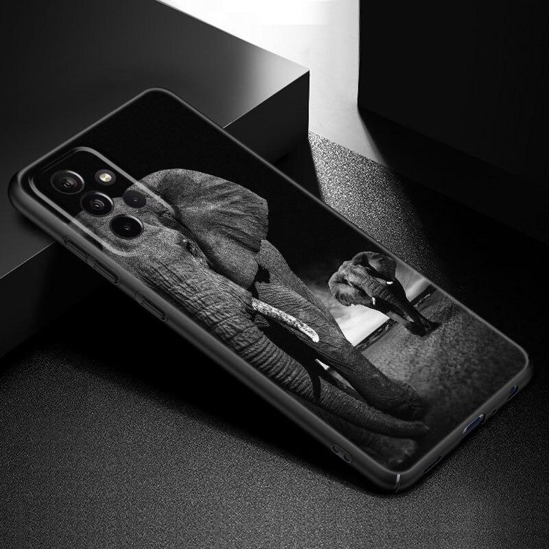 Dyr Elefant Telefondeksel For Samsung Galaxy A21 A30 A50 A52 S A13 A22 A32 A33 A53 A73 5G A11 A12 A31 A51 A70 A71 A72 Deksel