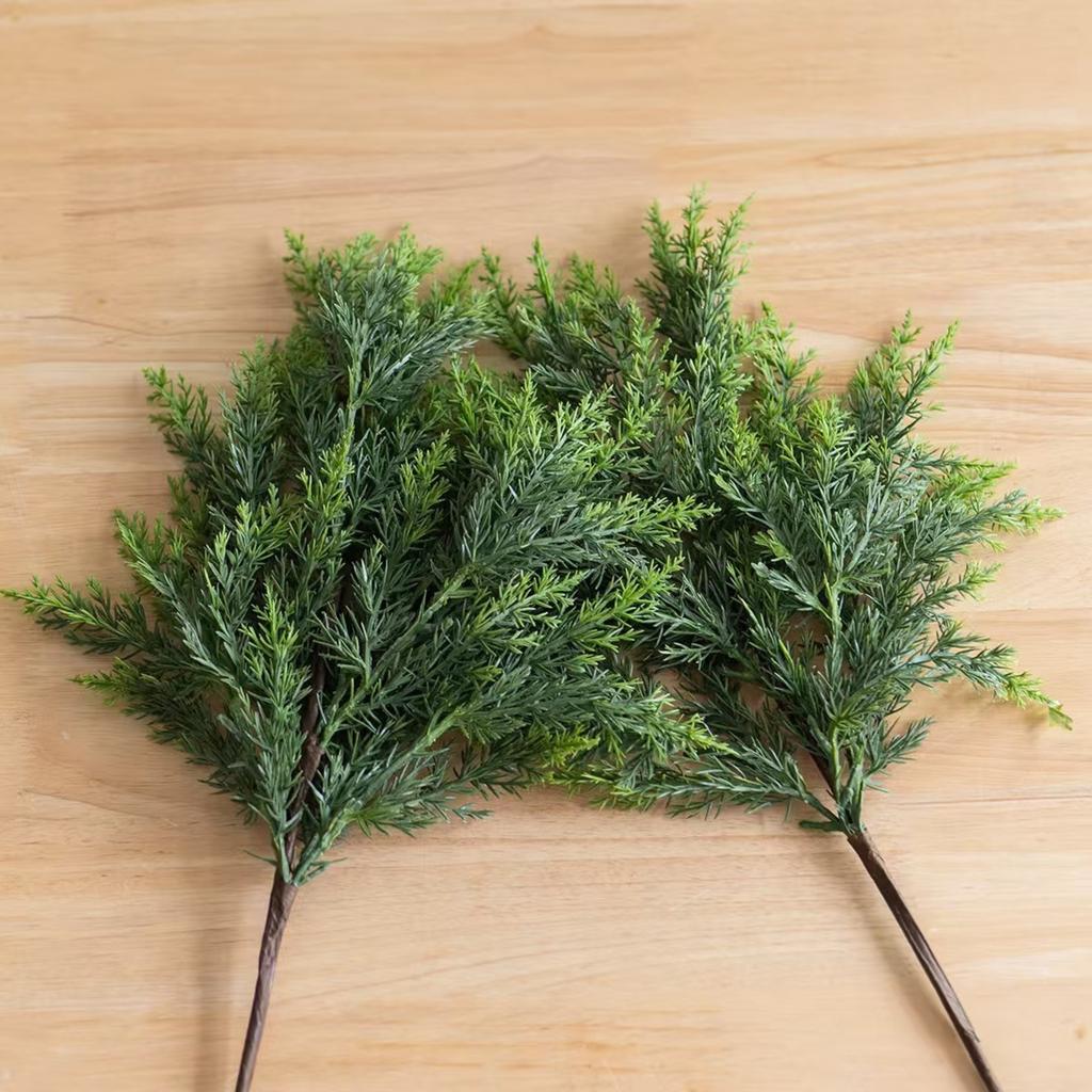 Artificial Cedar Branch Realistic Decorative Plant Faux Leafy Spray for Indoor Outdoor Home Office Event Display