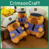 Adorable Police Capybara Plush Toy Soft Cuddly Pillow For Kids Birthday Gift