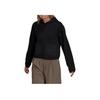 Adidas Originals Solid Logo Print Hooded Long Sleeve Sweatshirt Women sweatshirt Black HE4678
