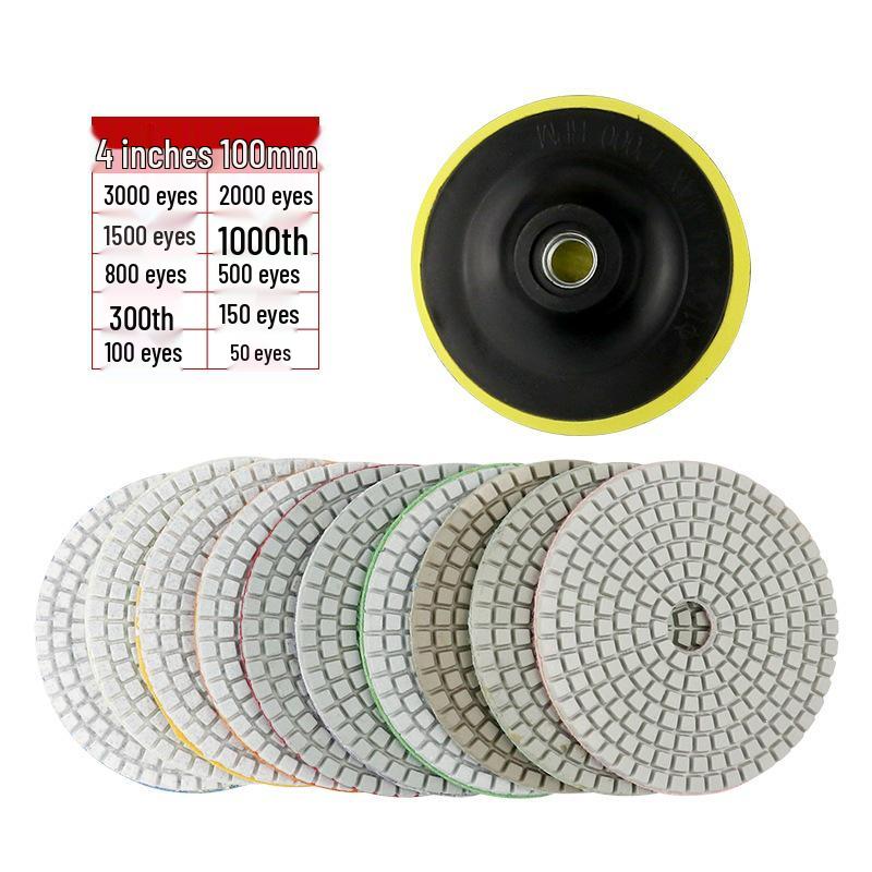 4-Inch Marble Water Grinding Disc, 100mm Diamond Soft Polishing Disc for Stone, Jade, and Renovation