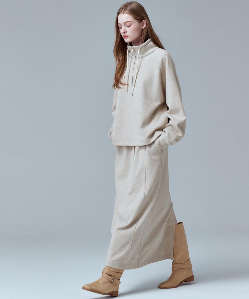 MALOUPE 5307 Knit Anorak Set (Beige)