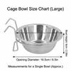 2PCS Large Capacity Hanging Dog Bowl Single Hanging Feeding Bowl  Cage Daily Feeding