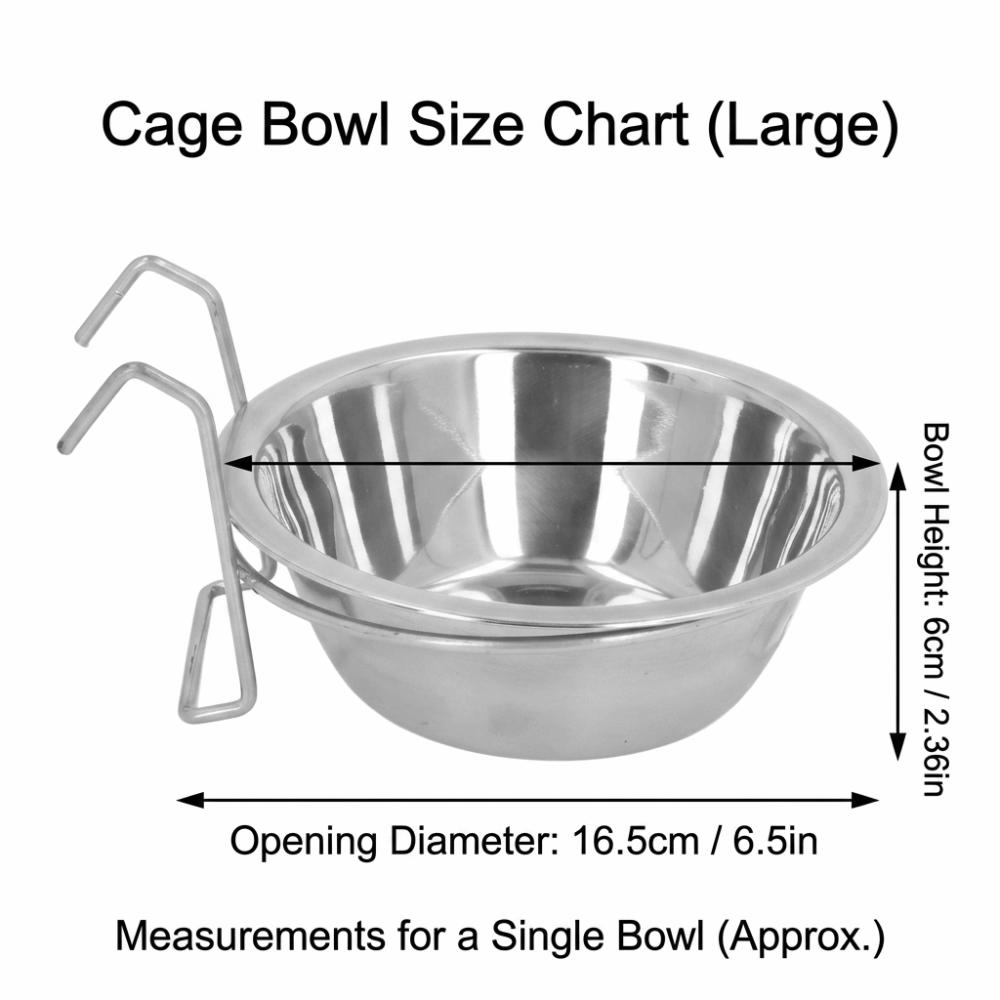 2PCS Large Capacity Hanging Dog Bowl Single Hanging Feeding Bowl Cage Daily Feeding