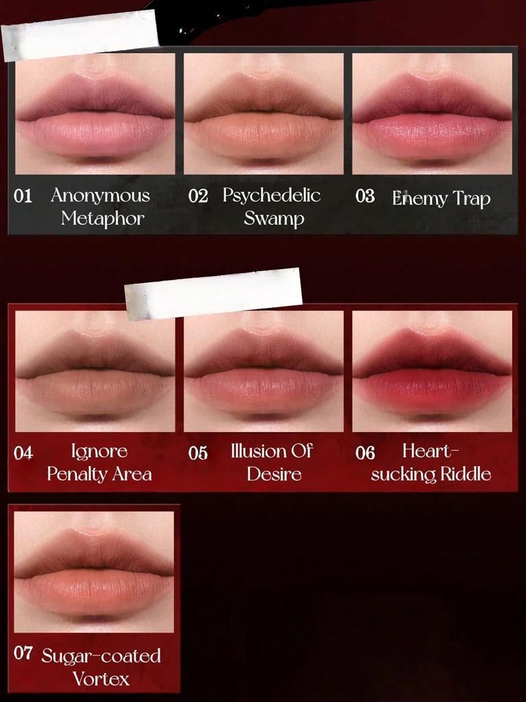 Little ONDINE Dewy Mousse Lip Clay 01-07, Water-To-Matte, Non-Fading, Soft Velvet Finish, Long-Lasting Moisturizing Comfort, Gift 2.8g/0.1 Oz