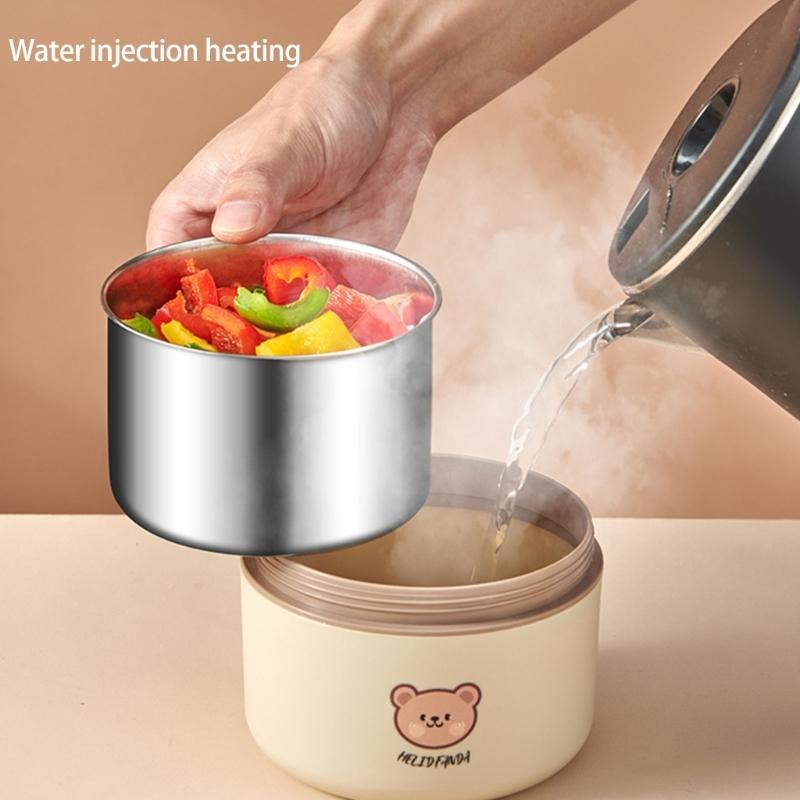 Durable Stainless Steel Thermal Food Container with Leak Proof Lid and Portable Handle for Office or School