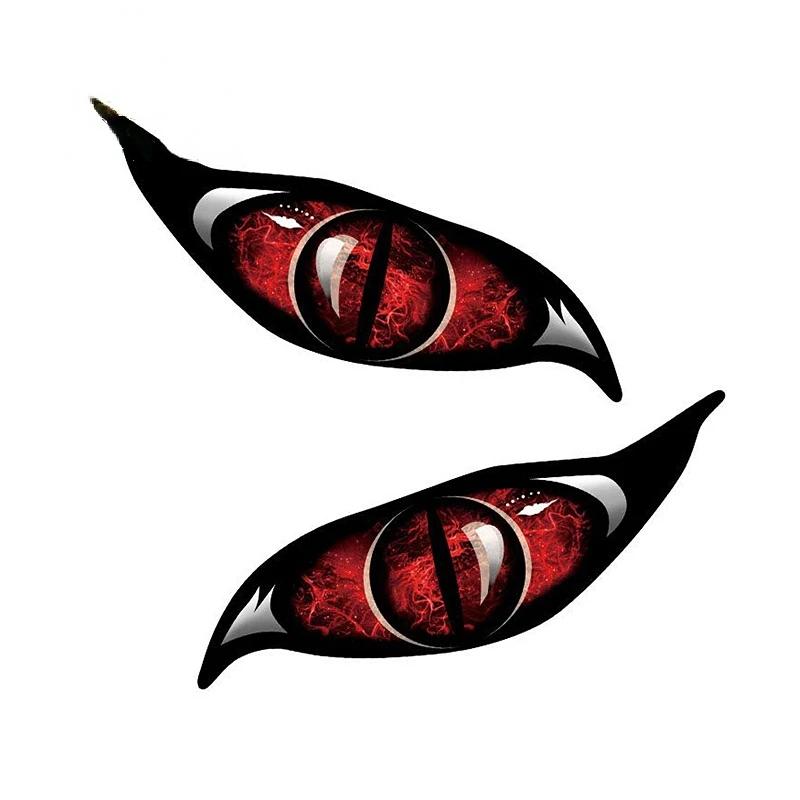 Car Stickers for Evil Yellow Eyes RV Motorcycle Occlusion Scratch Waterproof Windshield VAN Anime Decal STICKER Products
