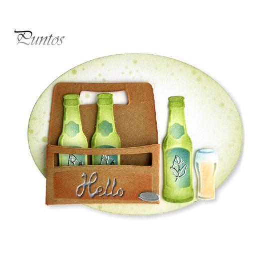 Beer Bottle Cup Cutting Dies DIY Scrapbook Emboss Paper Cards Album Stencil Mold