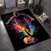 1PC Colorful Splattered Soccer Player Carpet for Living Room Bedroom Sofa Home Decor Rus Non-slip Floor Mat Luxury Gift