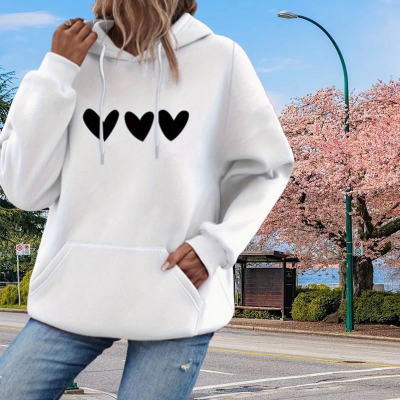 

Женские свободные толстовки с принтом A Row of Love, блузки, толстовки, повседневные свитера с длинным рукавом 8XL белый