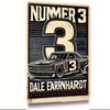 Room Decor  Dale Earnhardt No 3 Vintage Metal Tin Sign Rustic Iron Wall Art for Home Bar Cafe Garage Farmhouse Decor  Cla