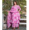 Women Designer Cotton Kurta Pant Dupatta Set Indian Bollywood Top Tunic Kurti Salwar Kameez