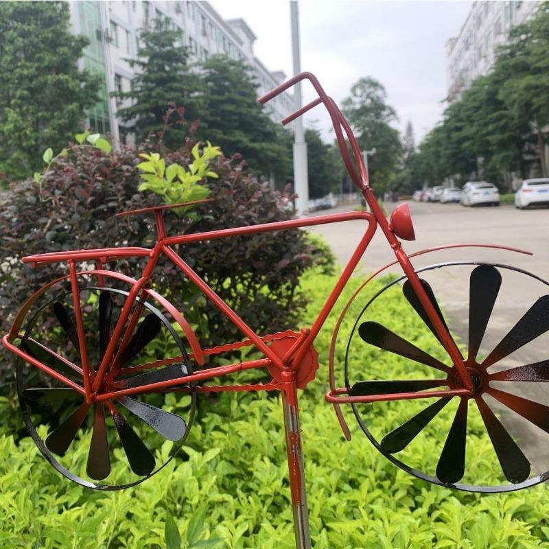 Decoración de Jardín de Bicicleta, Veleta de Viento Metálica de Bicicleta, Decoración de Jardín Exterior Vintage, para Césped al Aire Libre, Esculturas de Arte en Hierro, Estatuas, Decoraciones