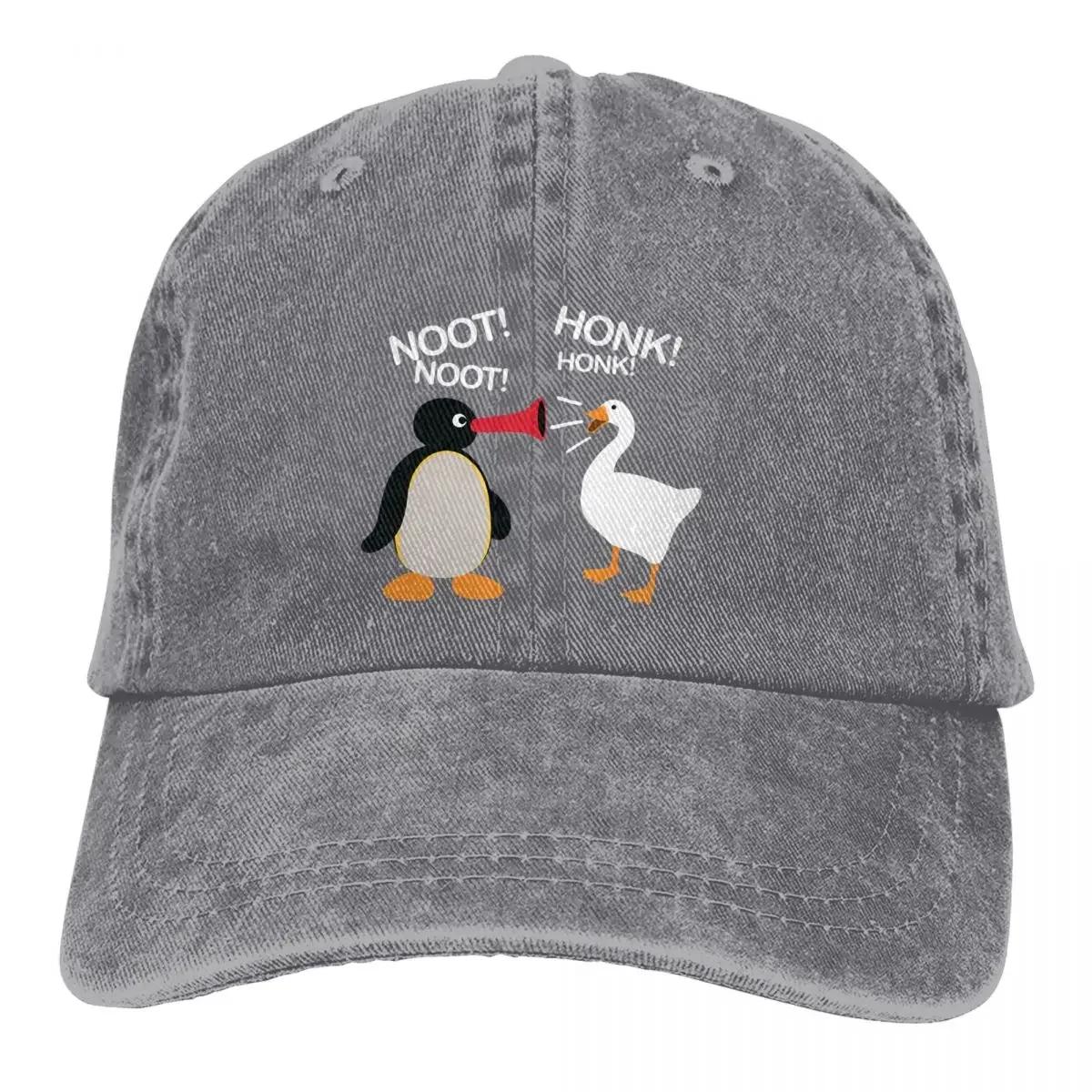 

Washed Unisex s Baseball Cap Honk Honk Trucker Snapback Caps Dad Hat Noot Pingu Pinga Penguin TV Golf Hats Adjustable