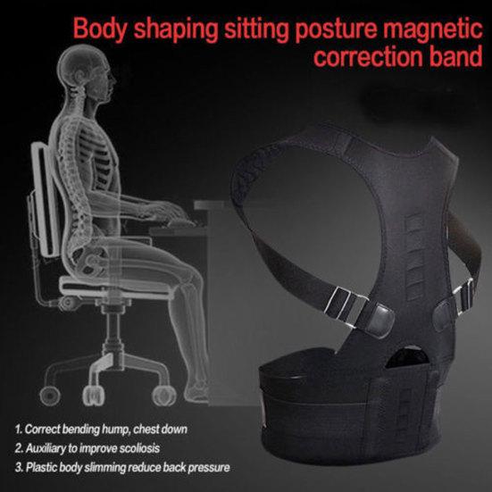 Magnetic Therapy Posture Corrector Body Back Pain Brace Shoulder Support Belt