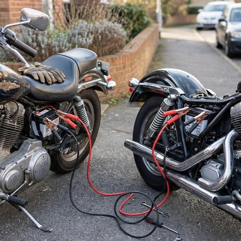 Motorcycle Battery Pure Copper Jump Start Cables Car Power Charger Heavy Duty Car Battery Cables for Emergency Jump Starting
