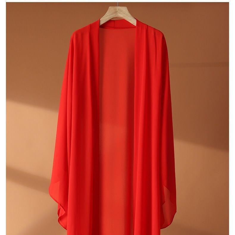 Sommer Solkremskjorter for kvinner Cardigan Lang chiffongbluse Skjorte Damesjal Yttertøy Løs Tynn Frakkjakke