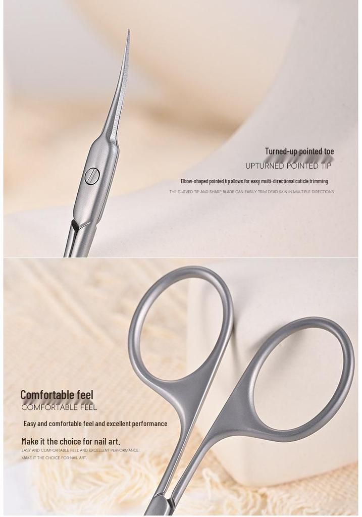 Third-Gen Dead Skin Nippers with Ukrainian Stainless Steel, Front-Set Elbow, Easy-Cut Manicure Scissors