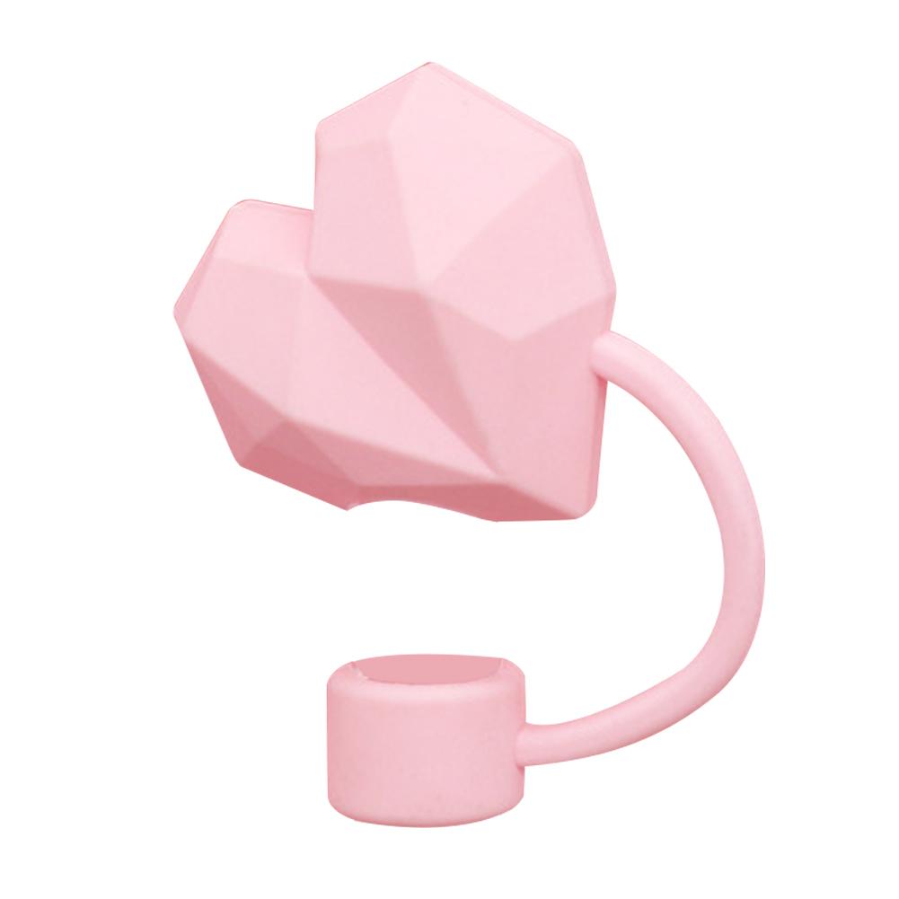 

PVC Heart Diamond Straw Covers 10mm Cute Diamond Straw Caps Diamond Tumbler Straw Plugs for Stanley 30/40oz Tumbler Accessories рожевий