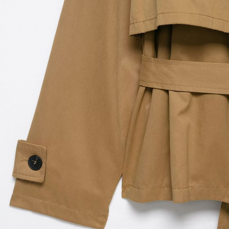 Kaslead New Women Clothes Western Style Fashion Street Short Trench Coat Outerwear 5320888 756