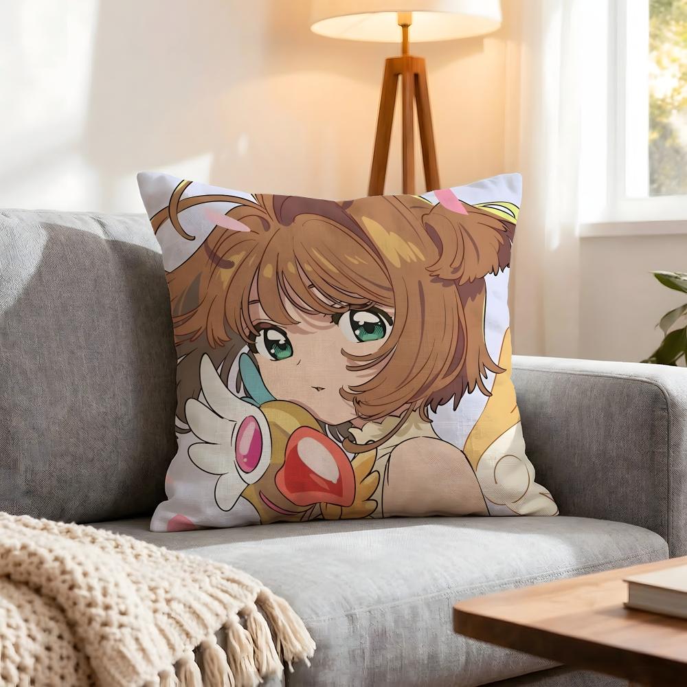 Anime Cardcaptor Sakura Cushion Cover 1Pcs Decorative Covers Soft Cushion Case For Sofa Couch Decor 40X40 45X45 Pillowcases