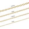 16.4 Feet Necklace Chains for Jewelry Making, Gold Plated Solid Brass Bulk for DIY Necklace Pendant Extender Link Supplies