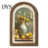 Pastorale Stijl Huisdecoratie Tulp Houten Muurbord, Decoratieve Tafelblad Display Stukken, Retro Kunst Franse Gebogen Hanger voor Boerderij Slaapkamer