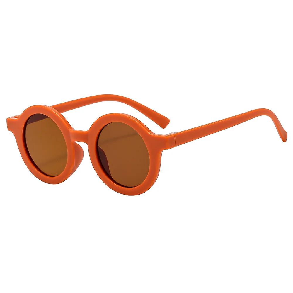 Fashion Round Children's Sunglasses Vintage Retro Personalized Stylish Cool Sun Eyeglasses Sunshade and UV Protective Baby Glasses