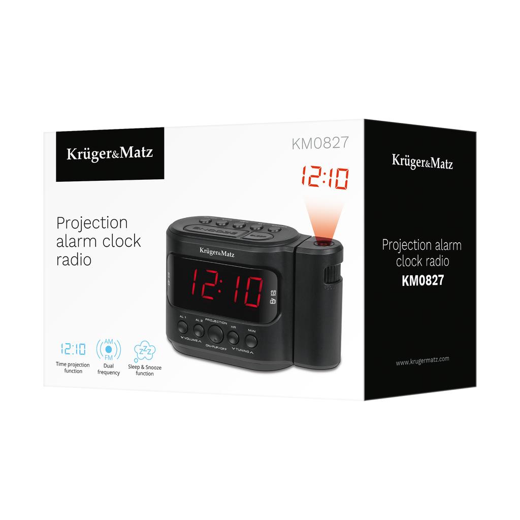 Kruger&Matz AM/FM clock radio with snooze timer and LED