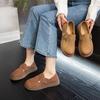 Neue Dicksohlige, Gürtelschnallen-, Weichsohlige Einzelne Schuhe für Damen mit Echtschuhen, Retro-Stil