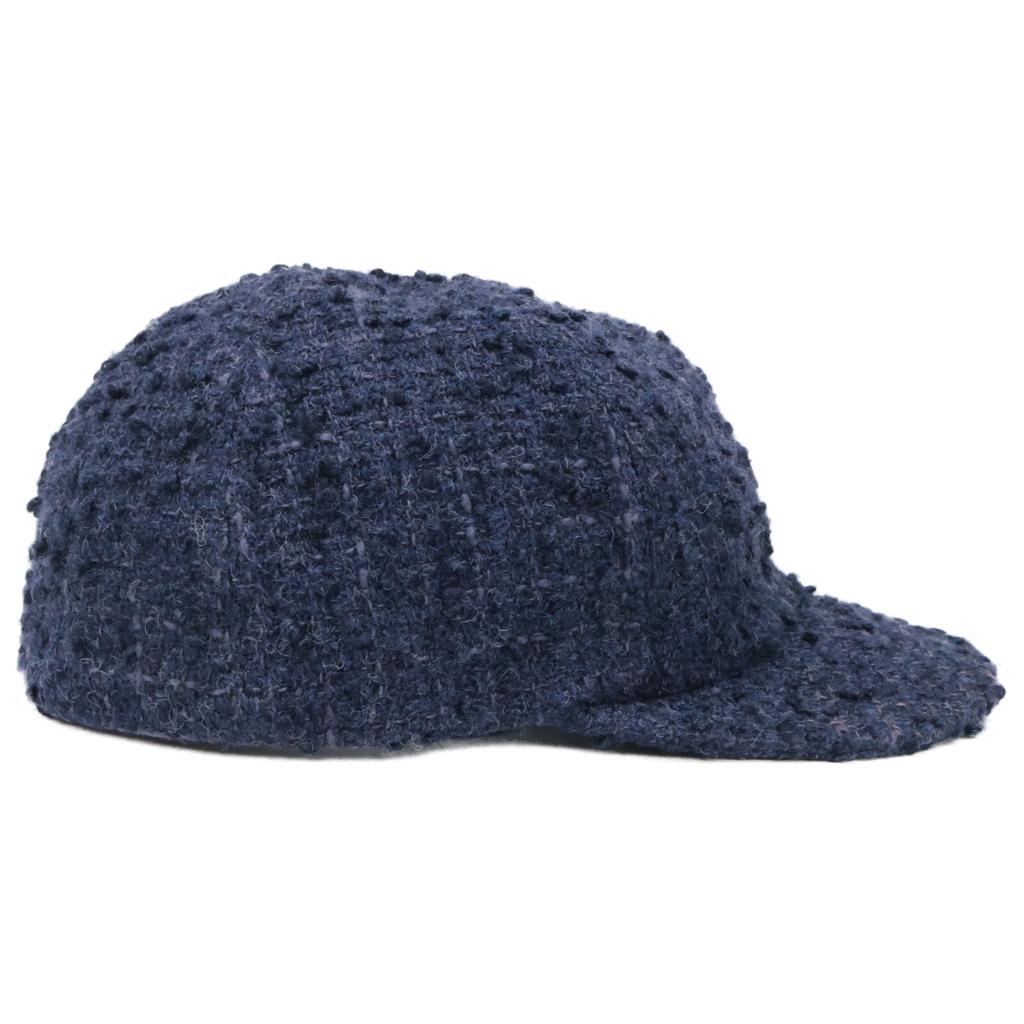 Chanel 22AW AA8562 CC Logos Tweed Cap Hat M NavyUsed