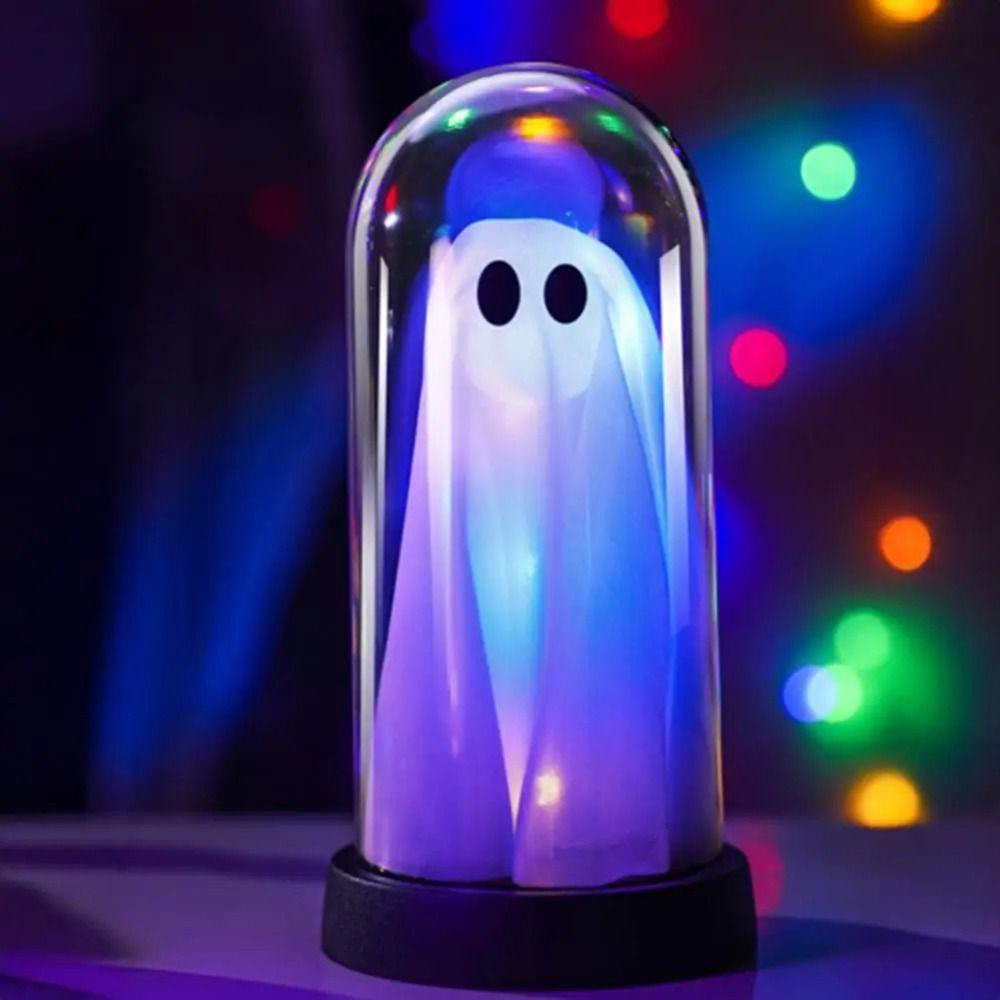 PVC Cloche Light-Up Ghosts Cute Ghost Silhouette Mood Light  Indoor Decor