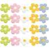 20Pcs Assorted Color Embroidered Flower Patches, 1.97" Polyester Appliques for Clothes, Hats, Bags, DIY Crafts, Sewing Decorations