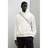 H M Side Stripe Hoodie Loose Fit creaM
