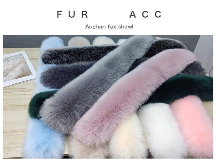 Damen Warmer Faux-Fuchs-Pelz Snood Schal: Dicke Krawattenkragen für Herbst & Winter