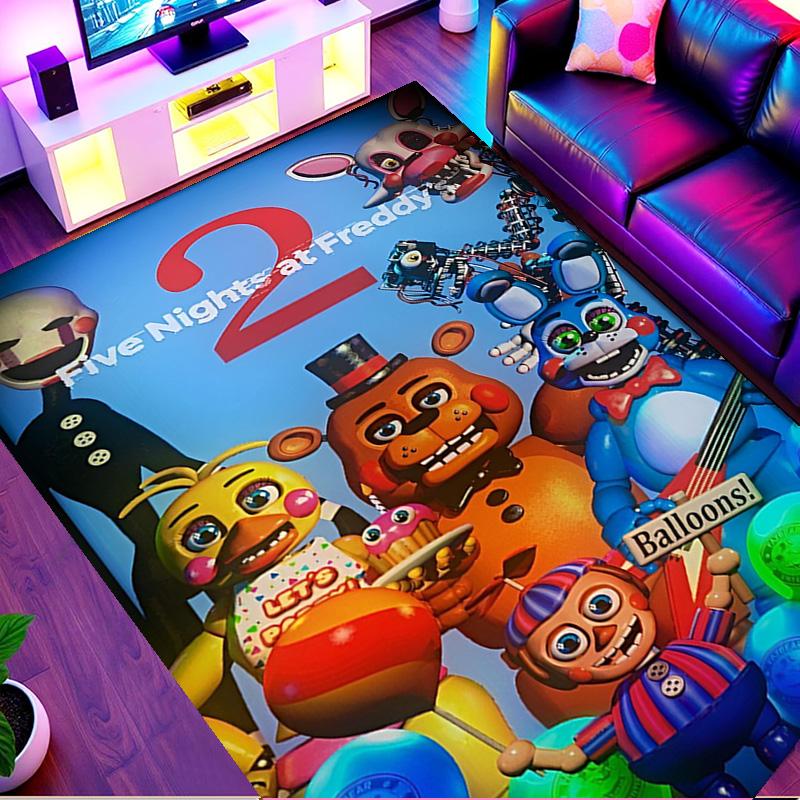 Five Nights at Freddy's Druckteppich, Waschbarer Bodenteppich, Für Eingangsbereich Schlafsaal Waschküche Büro Arbeitszimmer, Heimdekoration Geburtstag Weihnachtsgeschenk