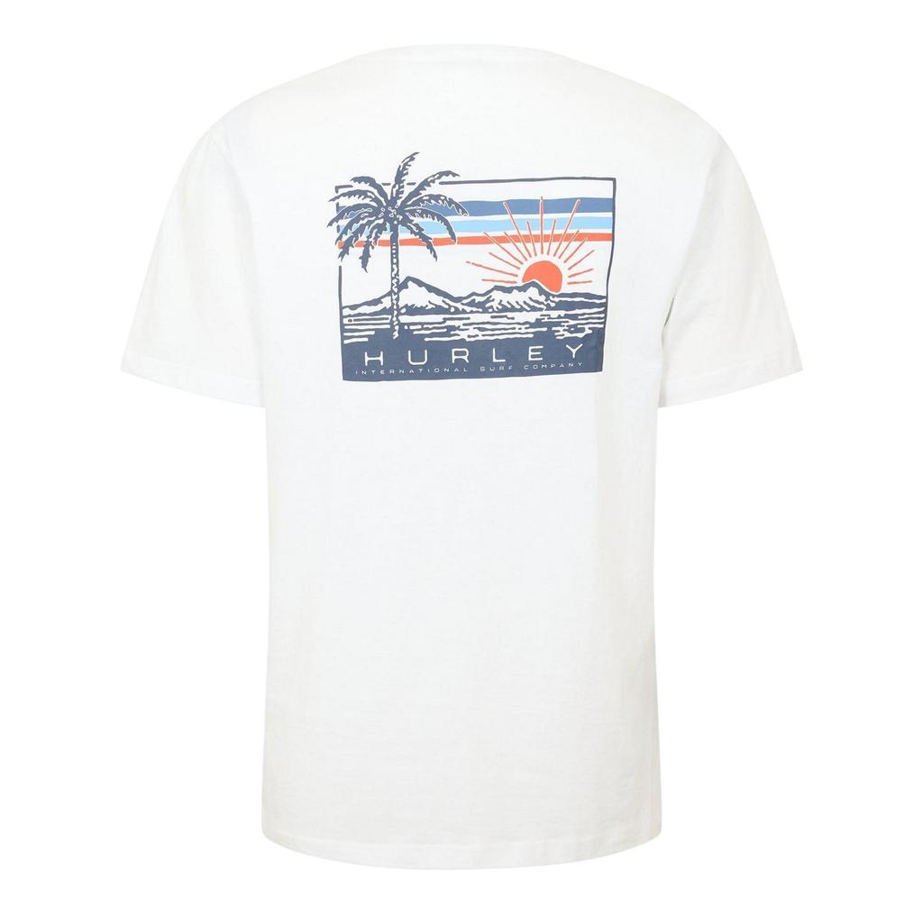 Hurley Mens Throwback Back Print T-Shirt