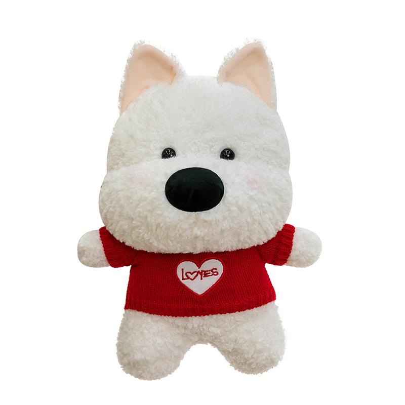 Cute Sweater Style West Highland Dog Plush Toy Wedding Sprinkler Confession Doll Children's Birthday Gift Claw Machine