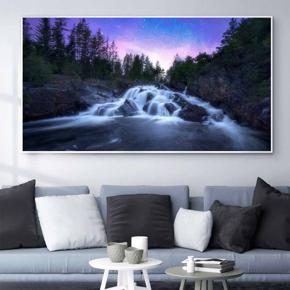 

Пейзаж маслом естественная красота звездное небо искусство холст картина гостиная коридор офис украшение дома фреска без рамки 20*40cm No Frame